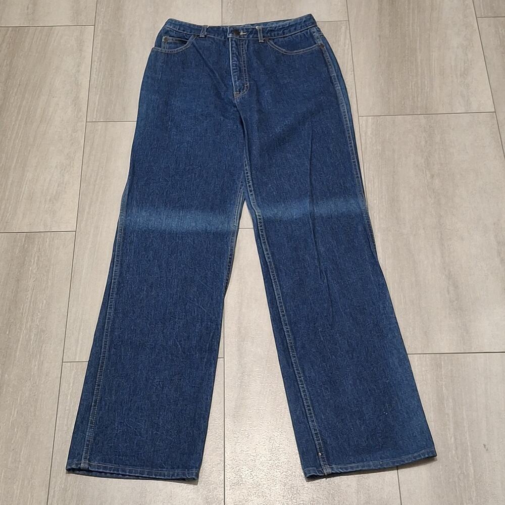 Vintage 70s Calvin Klein Jeans Womens Size12 Straight Hi Rise Western Boho Rodeo